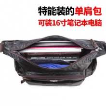 施维茨十字男包 男士单肩包女韩版商务休闲斜挎包时尚出差潮男包