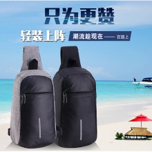 SUISSEWIN新款胸包男士斜挎包帆布单肩包韩版斜跨胸前包休闲背包