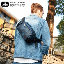 施维茨胸包男斜挎包休闲韩版单肩胸前包2018新款潮腰包学生斜背包