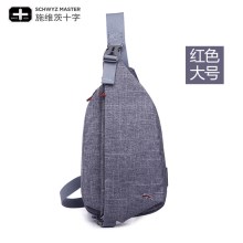施维茨十字胸包男士休闲单肩包斜挎男包女韩版运动水滴包骑行背包